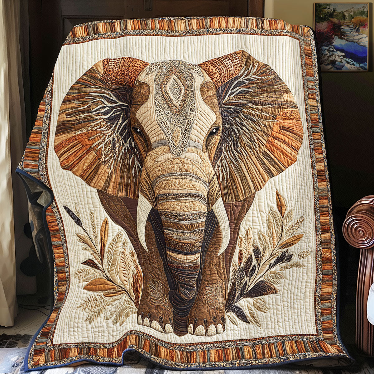 Brown Elephant WX0802008CL Quilt