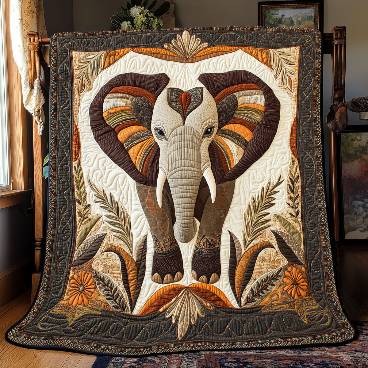 Brown Elephant WX0802007CL Quilt