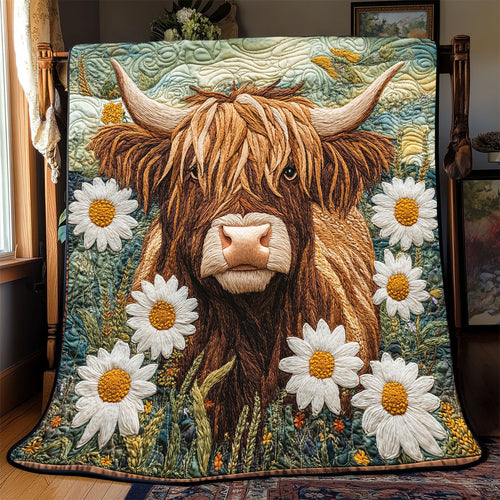 Highland Cow Daisy WX0702047CL Quilt