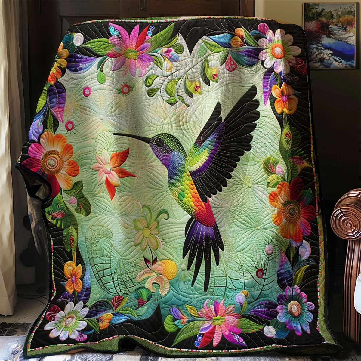 Hummingbirds XR2206003CL Quilt