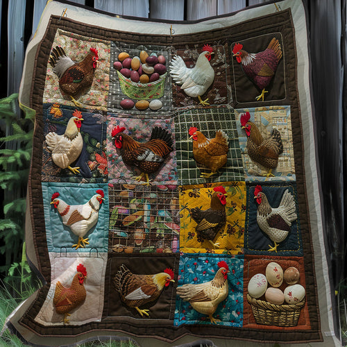 Chickens And Eggs XR2507011CL Quilt