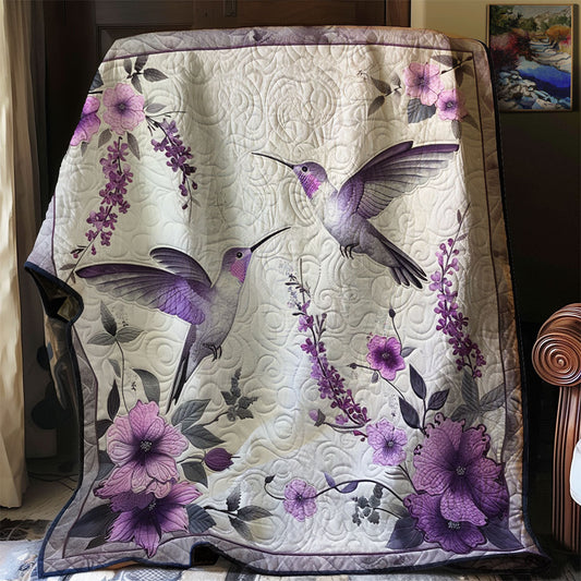 Purple Hummingbirds XR2706007CL Quilt