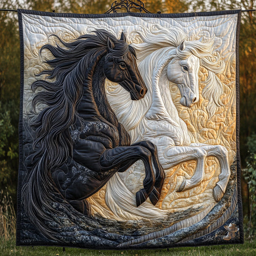 Horse Racing In The Field WU0511006CL Quilt