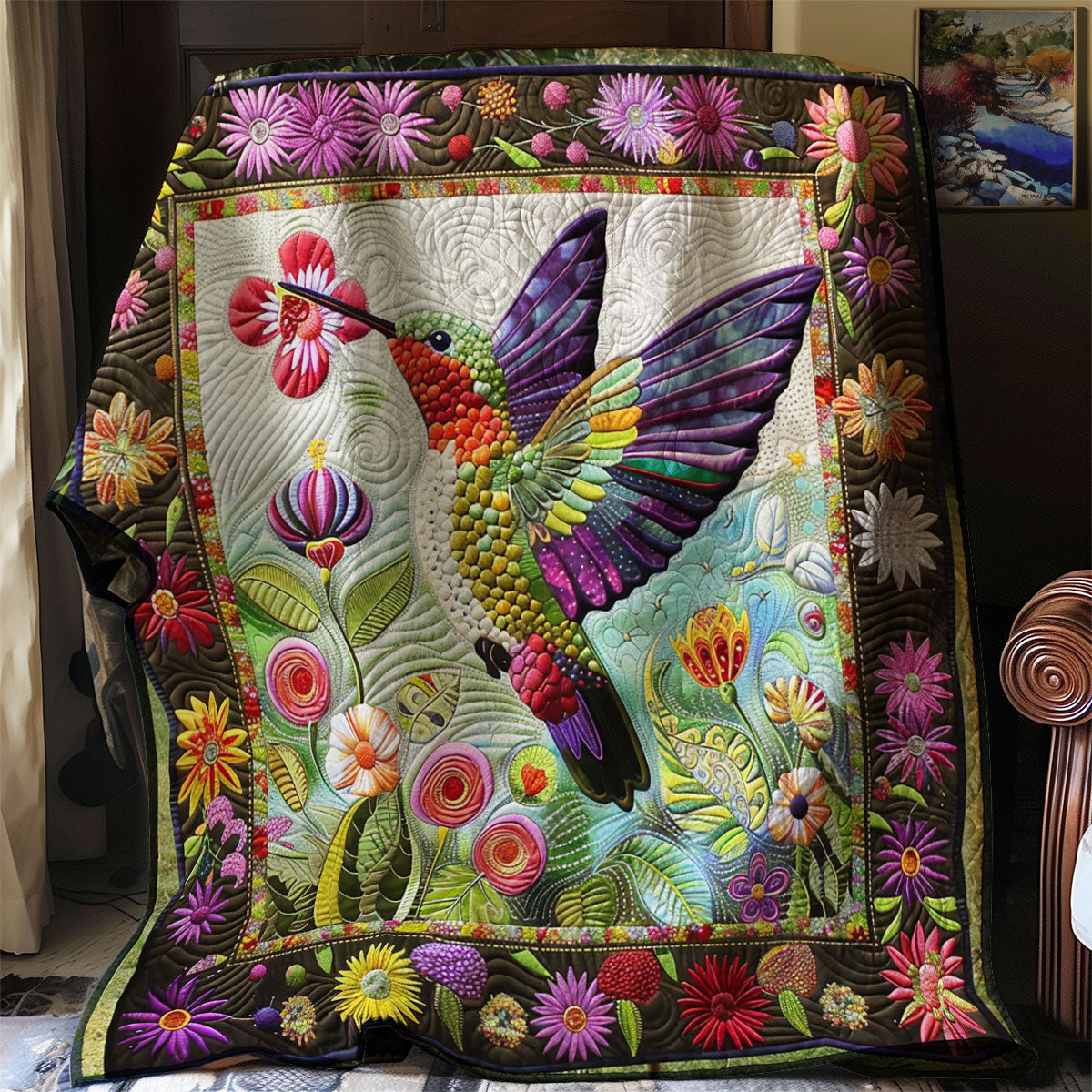 Hummingbirds XR2206001CL Quilt