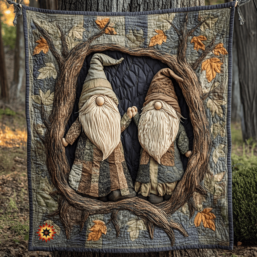 Gnomes In The Forest WU1212014CL Quilt