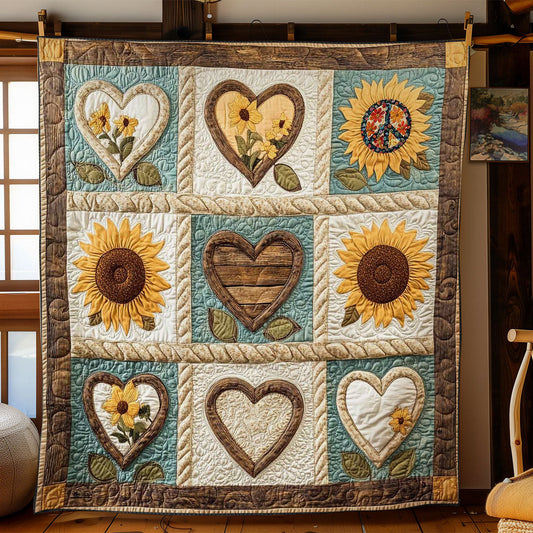 Heartful Sunflower WN2211022CL Quilt