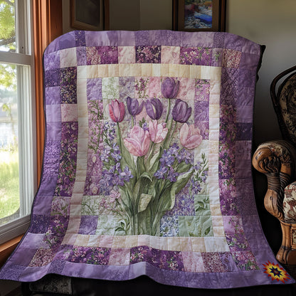 Purple Tulip WY1911046CL Quilt