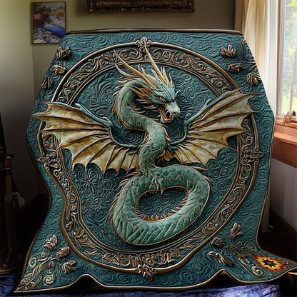 Teal Dragon WY1511015CL Quilt