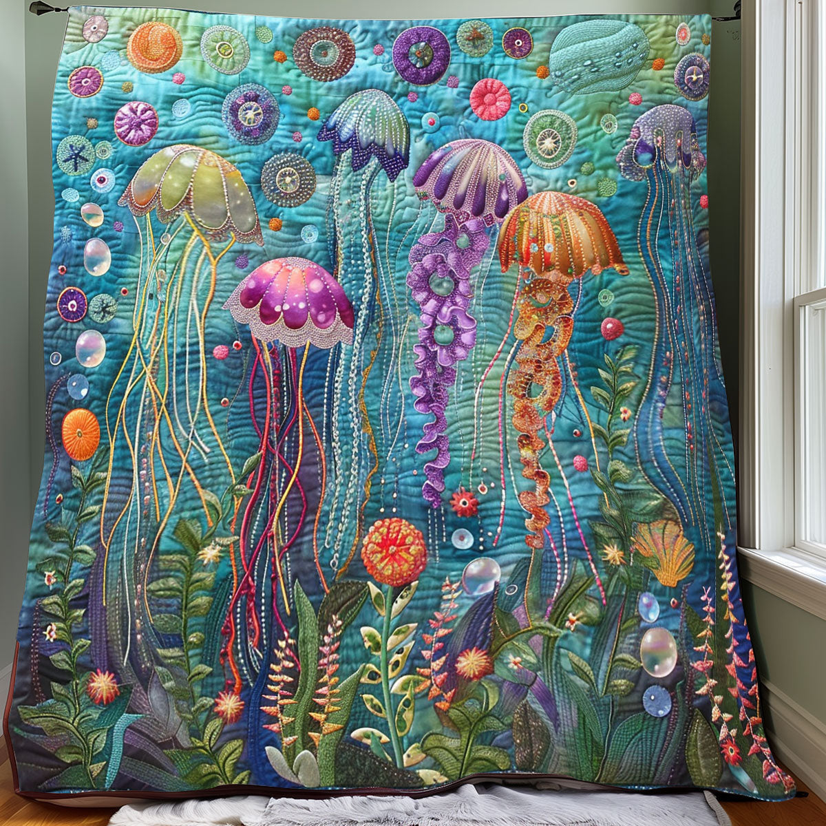 Colorful Jellyfishes XR0307019CL Quilt
