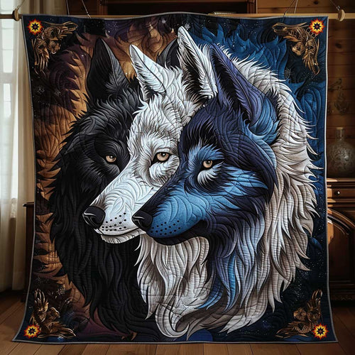 Native American Wolf WJ0710023CL Quilt