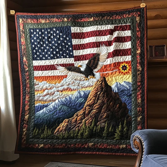 American Flag Eagle WX2610002CL Quilt