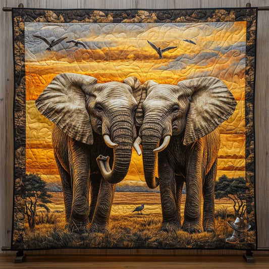 Couple Elephant Safari WP1411015CL Quilt