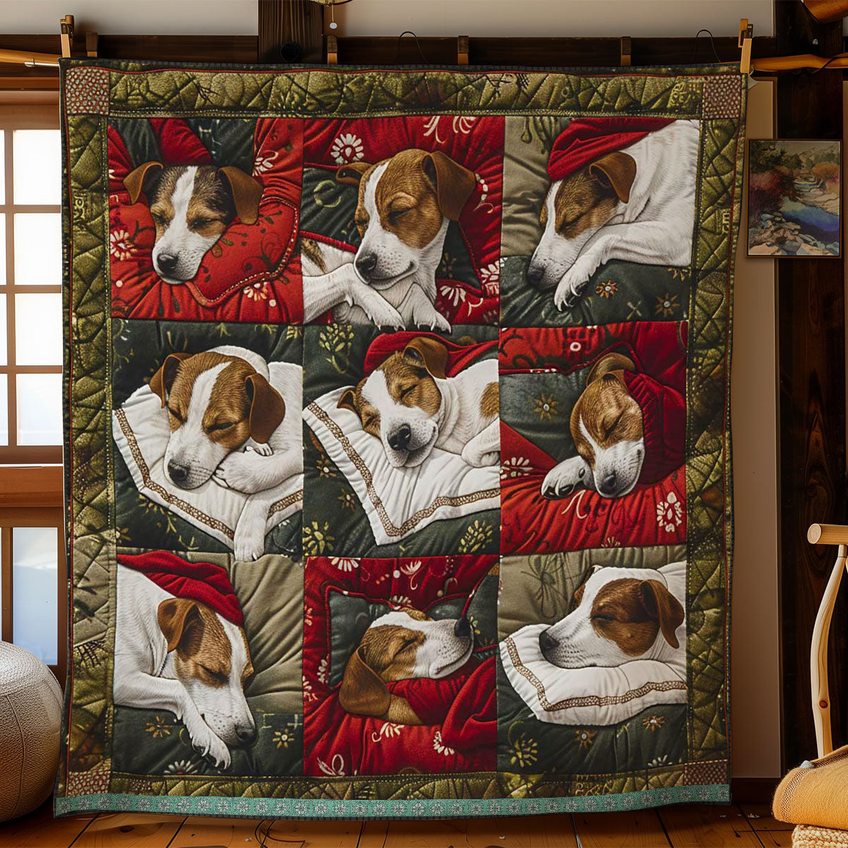 Jack Russell Dreamy Fleece WN12109023CL Quilt