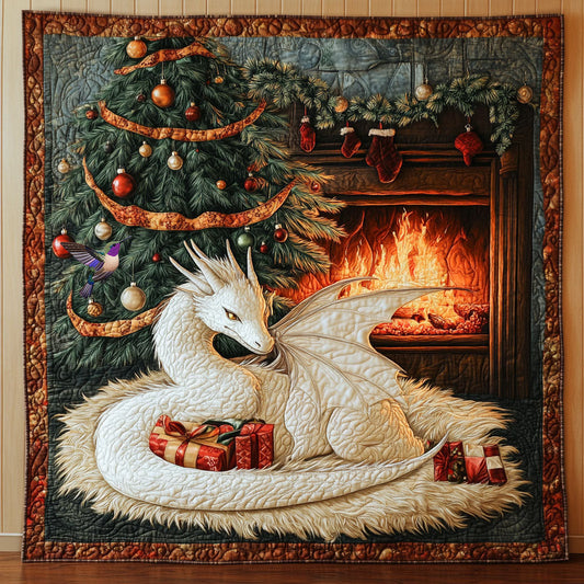 Christmas White Dragon WY2111009CL Quilt