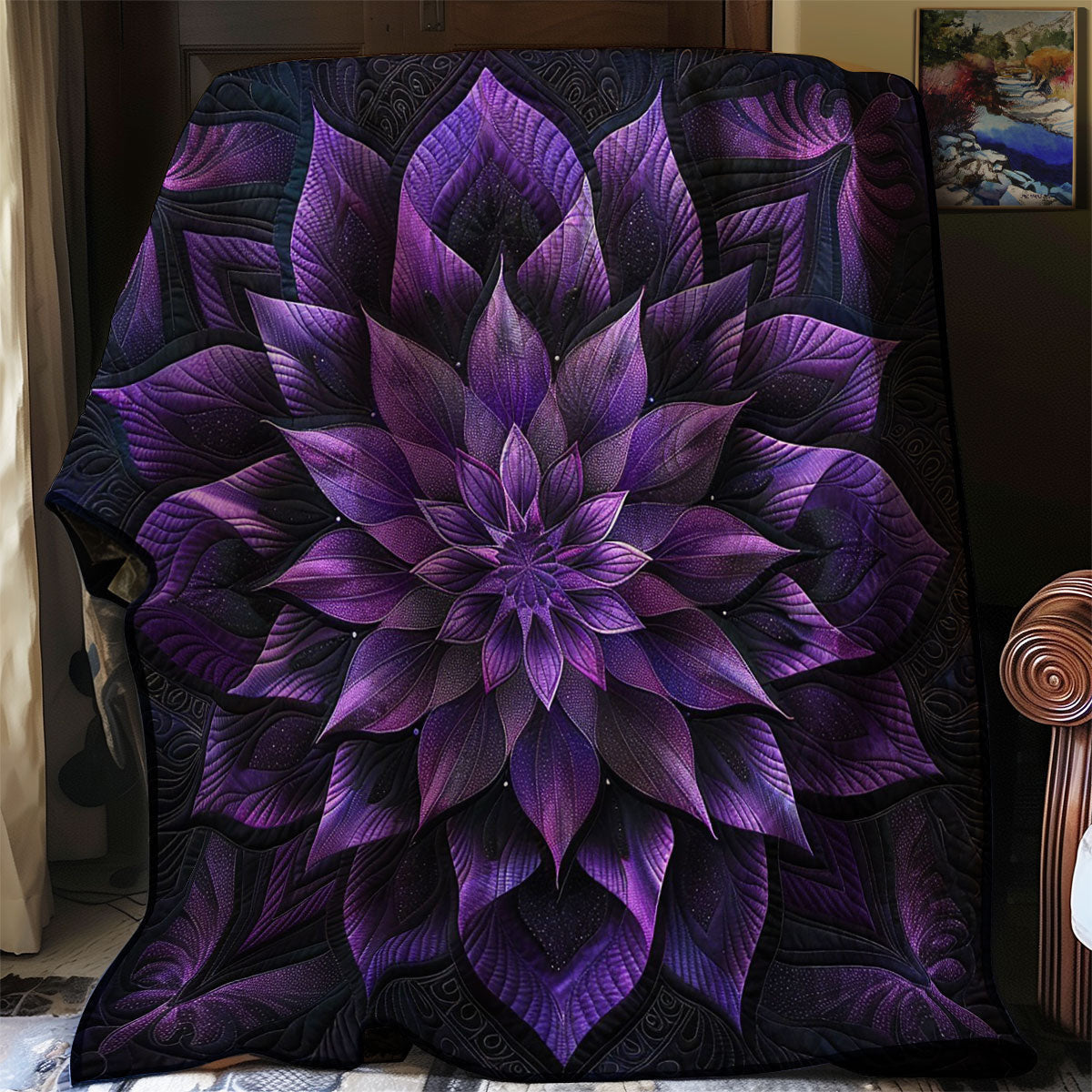 Purple Bloom WM2808093CL Quilt