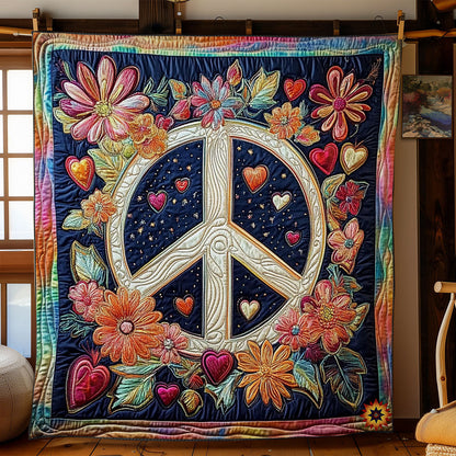 Peace Sign WY1912048CL Quilt