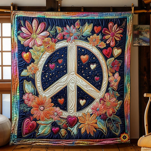Peace Sign WY1912048CL Quilt