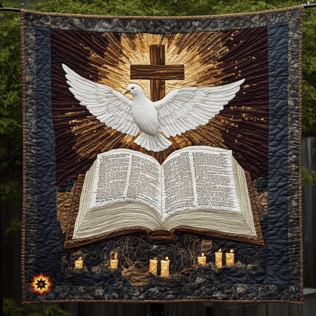 Dove And Bible WU1212006CL Quilt