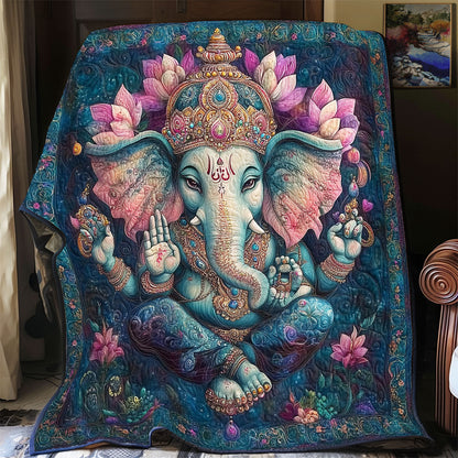 Lotus Ganesha Elephant WY0811007CL Quilt