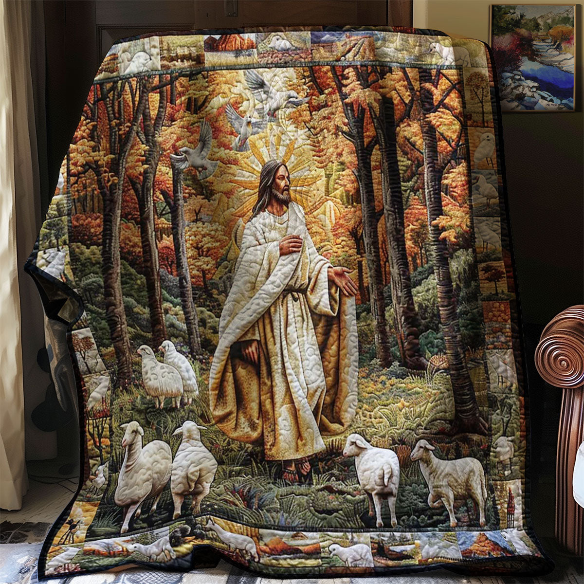 Jesus Light Of The World WN2808006CL Quilt