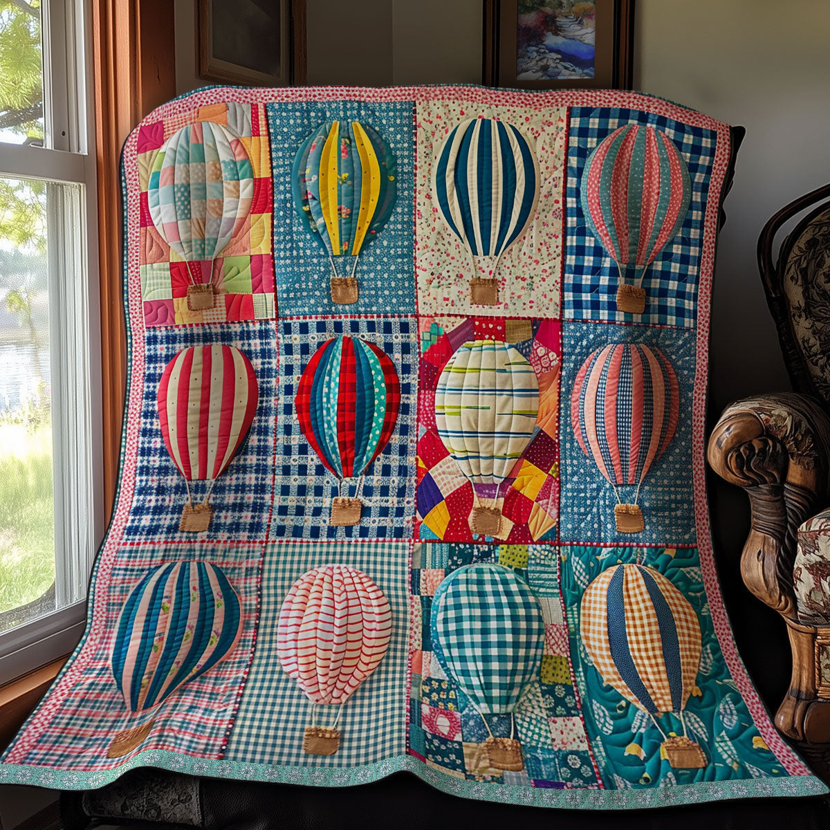 Colorful Hot Air Balloons XR2908001CL Quilt