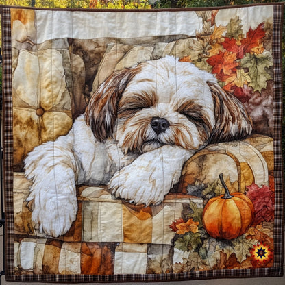 Sleeping Shih Tzu WU1712023CL Quilt