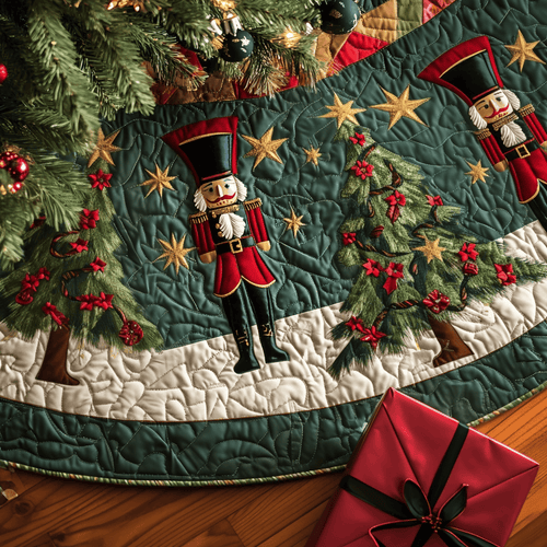 Nutcracker Parade Quilted Christmas Tree Skirt NCU0DV1070