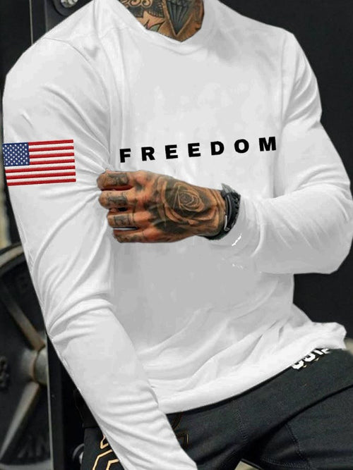 Charlie Kirk Freedom Shirt White Charlie Kirk Long Sleeve Shirt Freedom Clothing Gifts For Dad