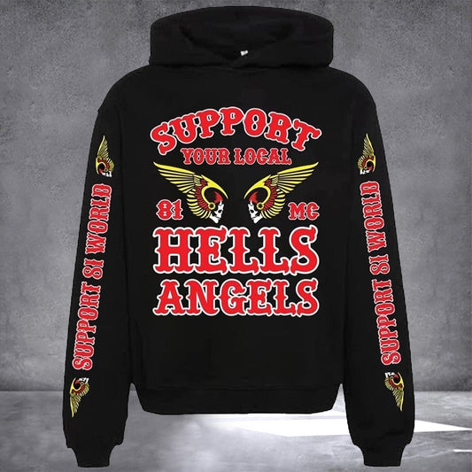 Support 81 World Hoodie Hells Angels Support 81 MC Hoodie Gifts For Husband