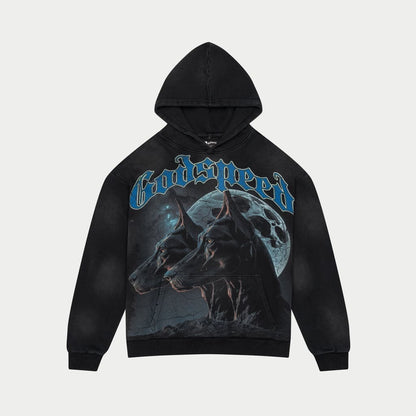 Godspeed Hoodie F.T.D Black Dogs Wash Hoodie Streetwear Clothing