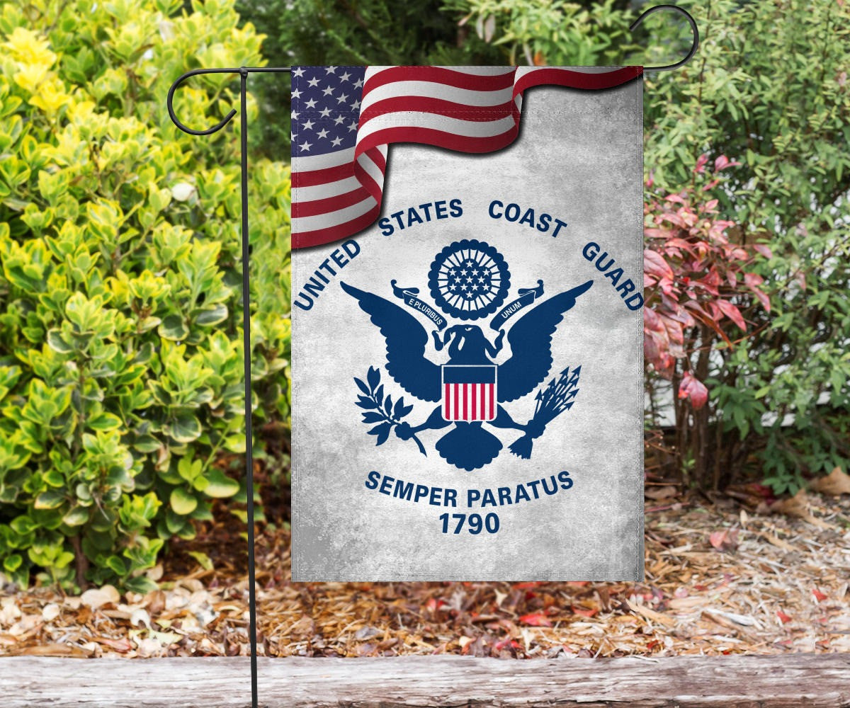 American United States Coast Guard Flag US Military Fourth Of July Decorations Outdoor