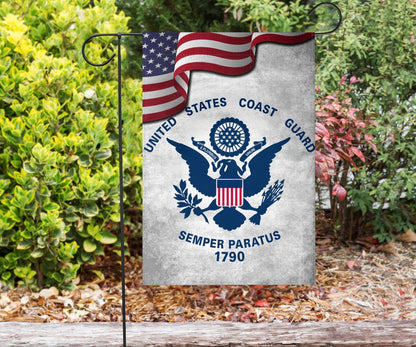 American United States Coast Guard Flag US Military Fourth Of July Decorations Outdoor