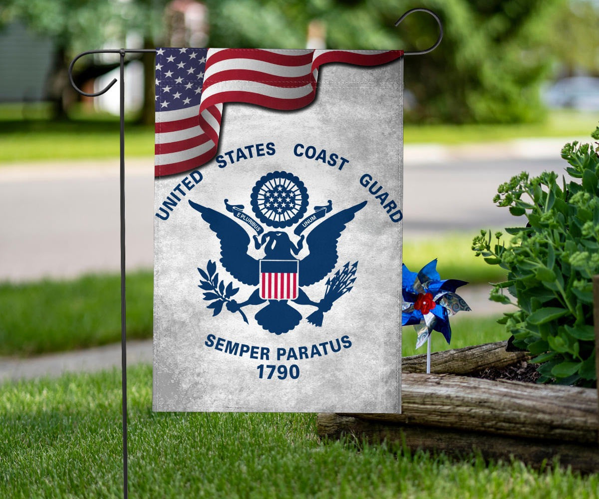 American United States Coast Guard Flag US Military Fourth Of July Decorations Outdoor