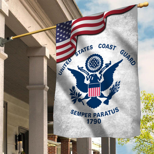 American United States Coast Guard Flag US Military Fourth Of July Decorations Outdoor
