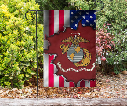 US Marine Corps Flag American Flag 4th Of July Yard Decorations Patriotic Merch