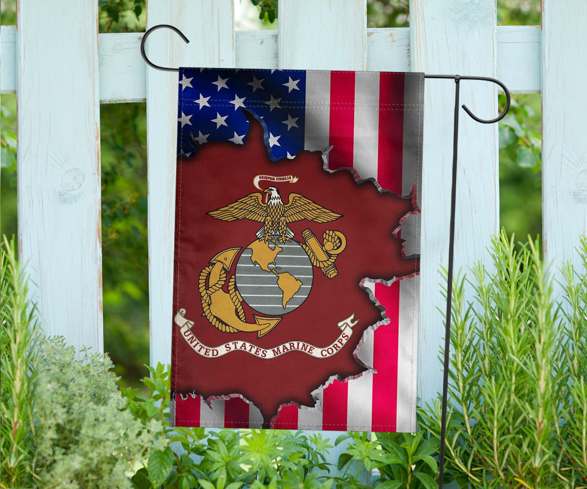 US Marine Corps Flag American Flag 4th Of July Yard Decorations Patriotic Merch