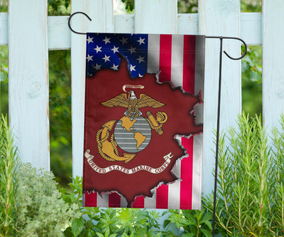 US Marine Corps Flag American Flag 4th Of July Yard Decorations Patriotic Merch