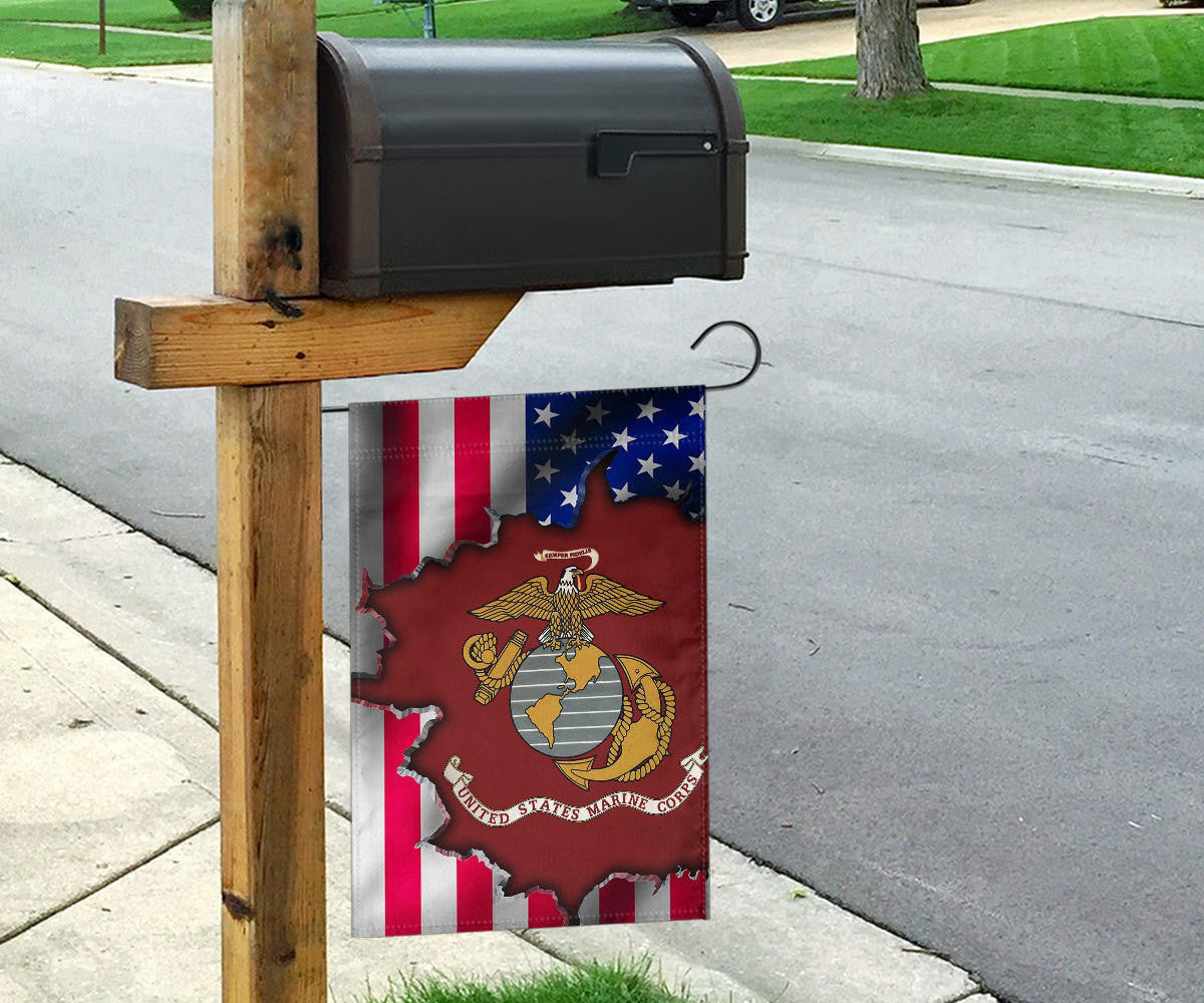 US Marine Corps Flag American Flag 4th Of July Yard Decorations Patriotic Merch