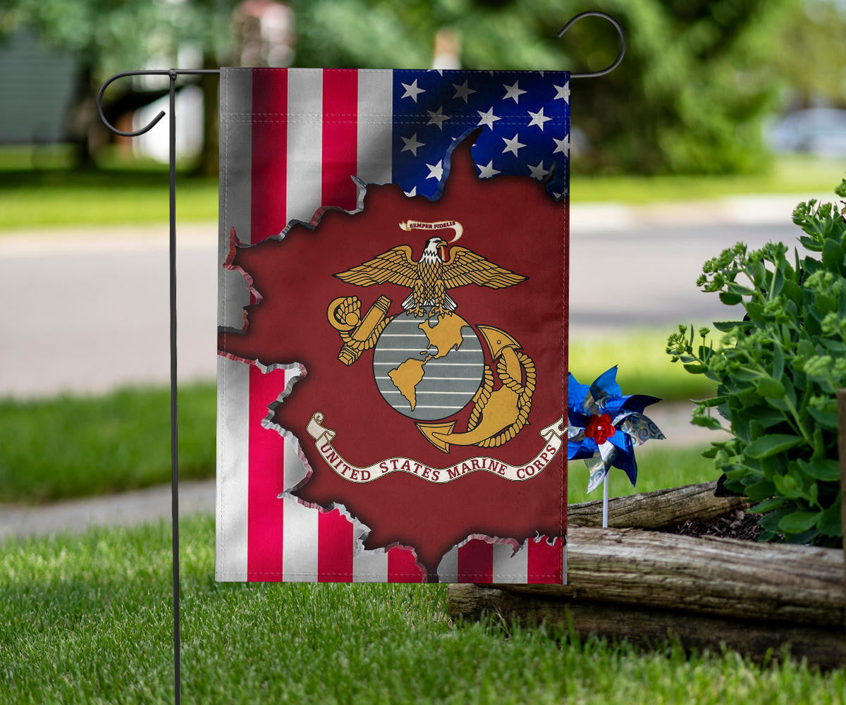 US Marine Corps Flag American Flag 4th Of July Yard Decorations Patriotic Merch