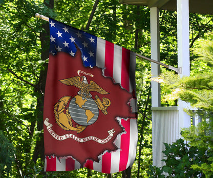 US Marine Corps Flag American Flag 4th Of July Yard Decorations Patriotic Merch