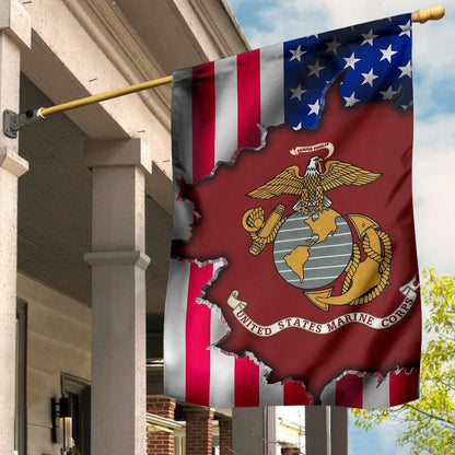 US Marine Corps Flag American Flag 4th Of July Yard Decorations Patriotic Merch