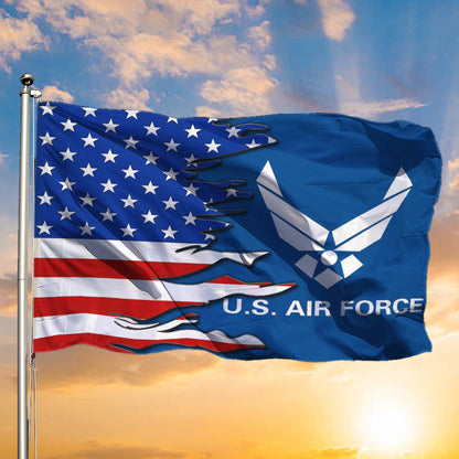 US Air Force Emblem American Flag Proud USAF United States Air Force Flag Happy 4th Of July