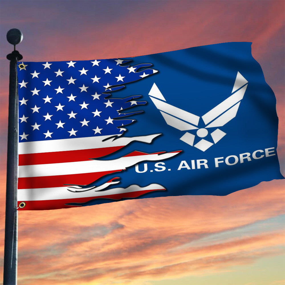 US Air Force Emblem American Flag Proud USAF United States Air Force Flag Happy 4th Of July