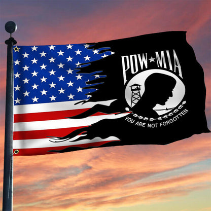 POW MIA American Flag Prisoner Of War Military Fourth Of July Yard Decorations
