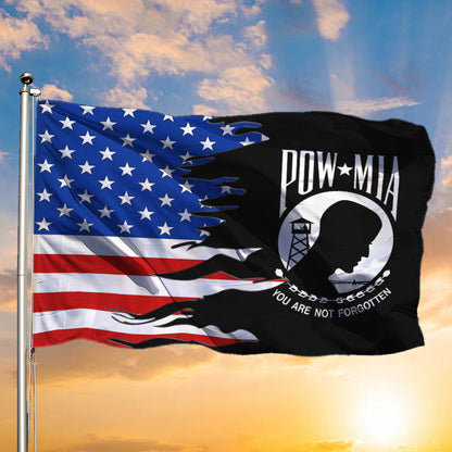 POW MIA American Flag Prisoner Of War Military Fourth Of July Yard Decorations