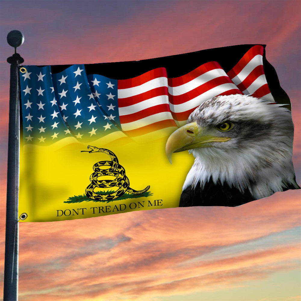 Bald Eagle Gadsden Don't Tread On Me Flag American Flag 4th Of July Decorations Gun Lovers