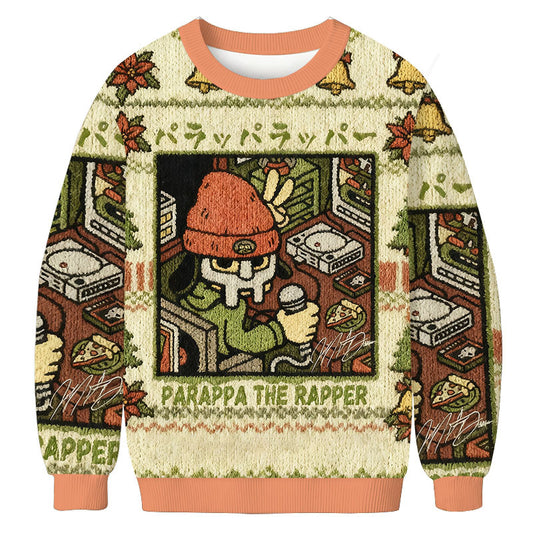 PaRappa the Rapper MF DOOM Christmas Ugly Sweatshirt Holiday Lounge Wear Top Gift Ideas