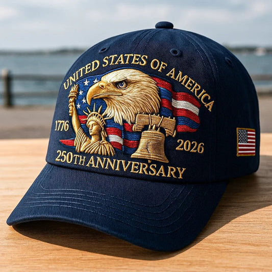 Eagle And Liberty United States 250th Anniversary Hat USA Flag Gift Ideas