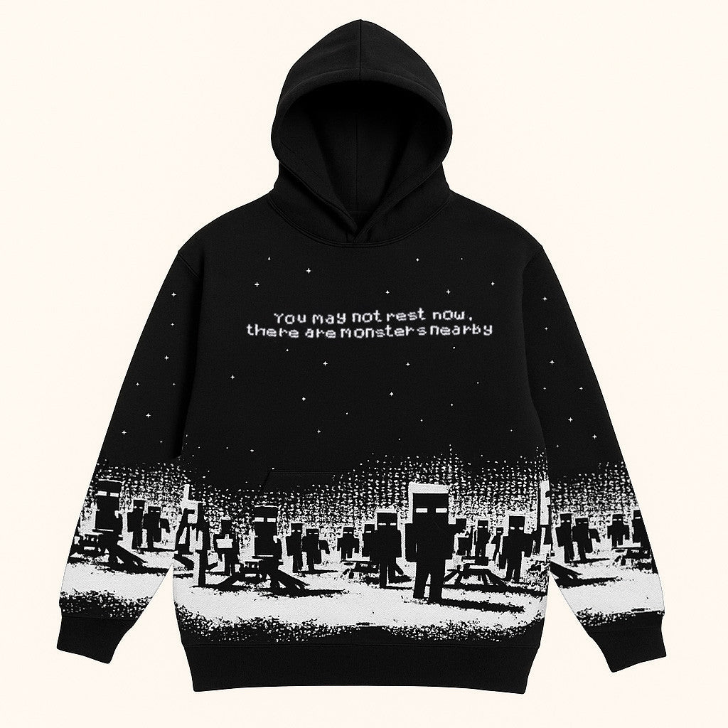 Cool Shirtz Merch Very Cool X Minecraft Sweater Monsters Nearby Sweater Gifts For Sister - Mouldkingstore