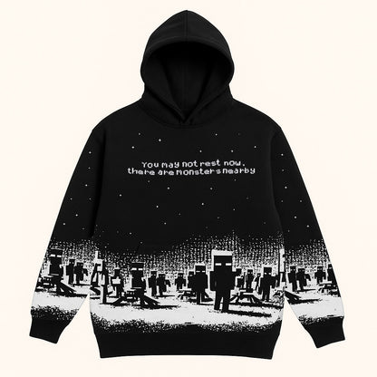 Cool Shirtz Merch Very Cool X Minecraft Sweater Monsters Nearby Sweater Gifts For Sister - Mouldkingstore